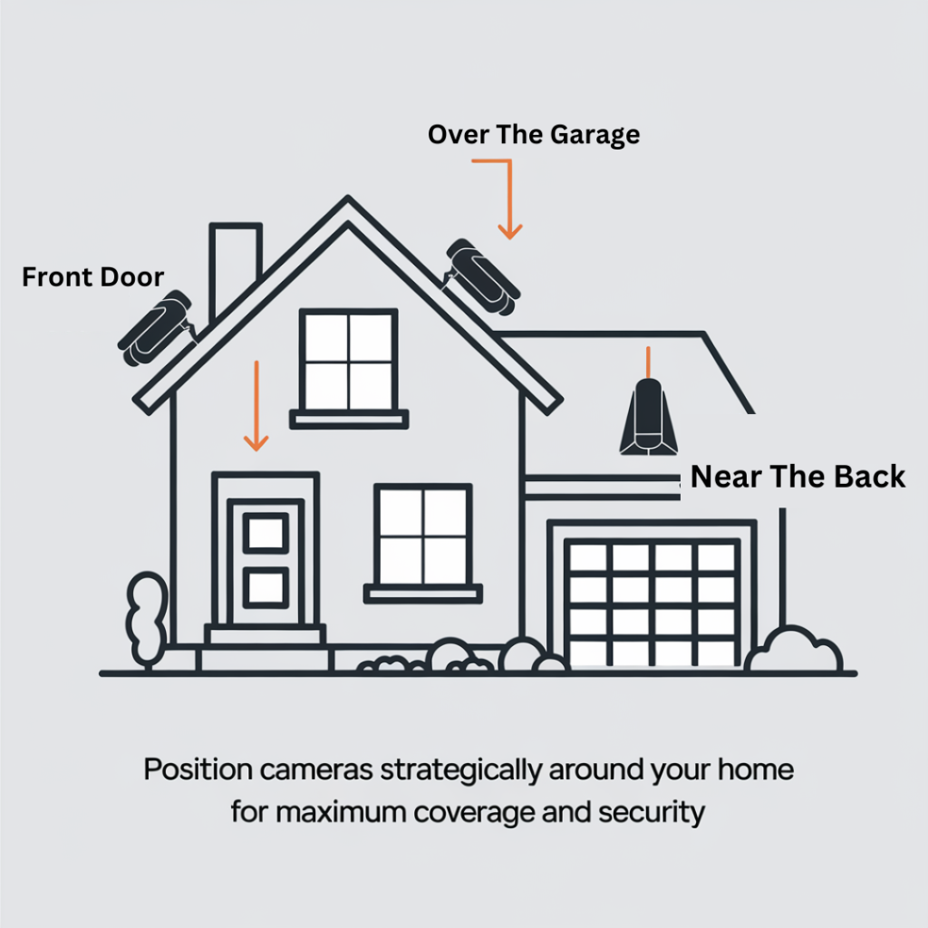 home security camera optimal placement diagram